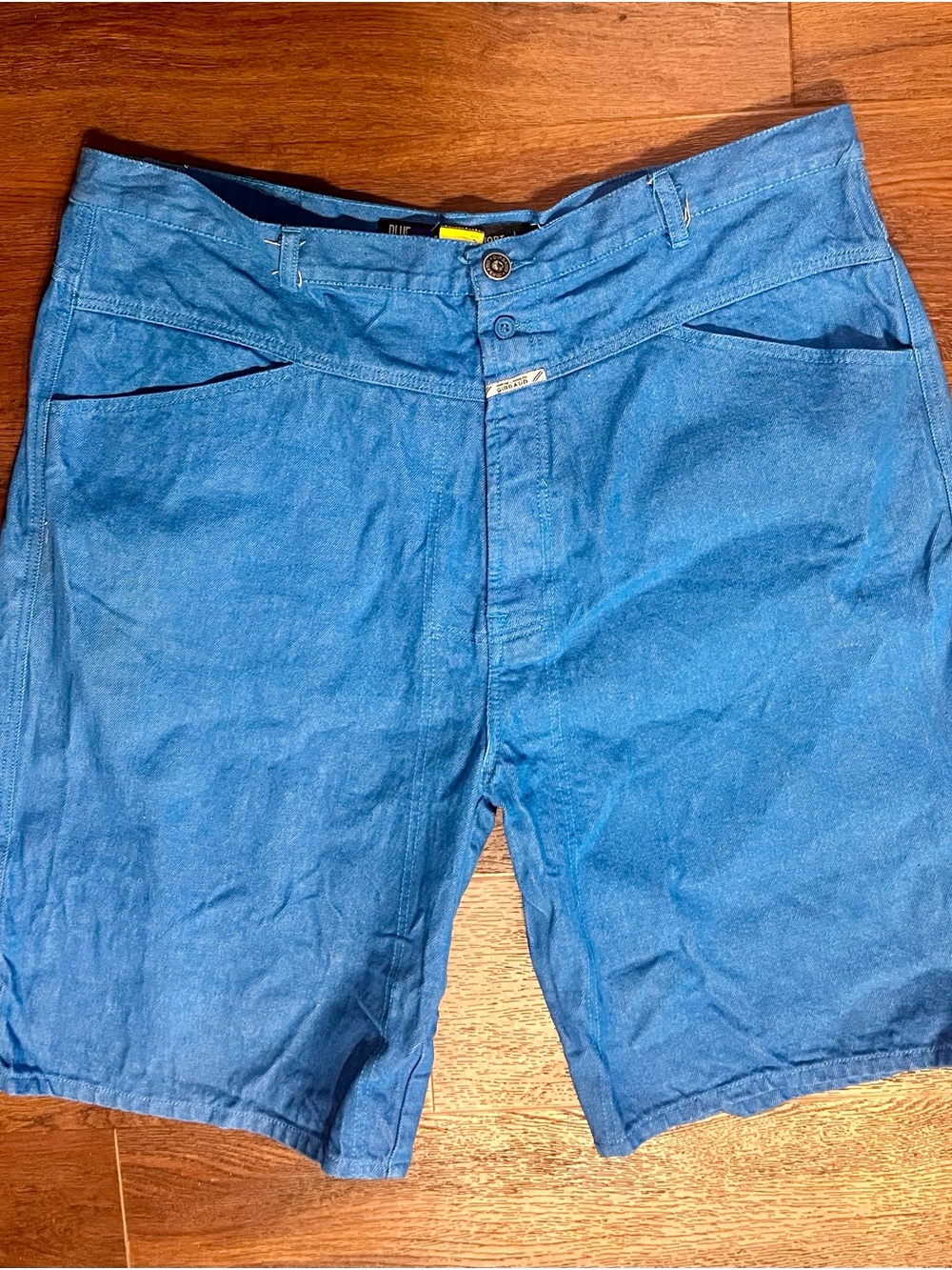 Vintage Marithe Francois Girbaud Brand X Shorts bright Blue Baggy Size  44 Rare